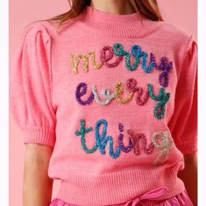 Pink Merry Everything Sweater